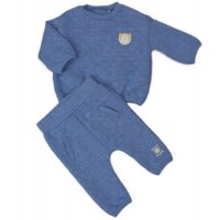 H13529: Baby Boys Bear Quilted 2 Piece Outfit (0-9 Months)